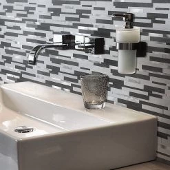 Bond Tile Easy Luxe Metalway Gray 11.81 In. X 11.81 In. SPC Peel And Stick Tile (0.96 Sq. Ft. / Sheet) -Floor Lux Shop 01e6736e 1915 472a b638 cdd63cac1441.1485a04735da7f2454c13b50697f4dce 1800x1800