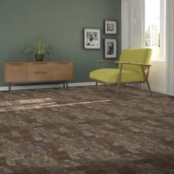 Congoleum ArmorCore Terrace Paver 12-ft W Cut-to-Length Fresh Brew Stone Look Low-Gloss Finish Sheet Vinyl