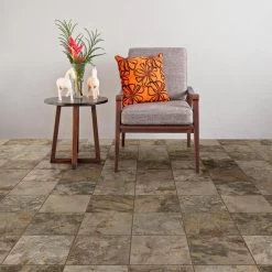 Congoleum ArmorCore UR Canyon View 12-ft W Cut-to-Length Adobe Shadow Stone Look Low-Gloss Finish Sheet Vinyl