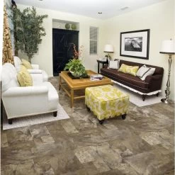 Floor Lux Shop 42 Congoleum AirStep Advantage Savor 12-ft W Cut-to-Length Sushi Decorative Low-Gloss Finish Sheet Vinyl