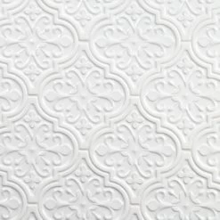 Ivy Hill Tile Vintage Florid Lantern White 6-1/4 In. X 7-1/4 In. Ceramic Wall Tile (30-Pieces 4.8 Sq. Ft. / Box)