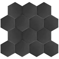 Merola Tile Hexatile Matte Nero 7 In. X 8 In. Porcelain Floor And Wall Tile (7.67 Sq. Ft./case) -Floor Lux Shop 0f30e83312e3e2966742154523a4cd29 1800x1800
