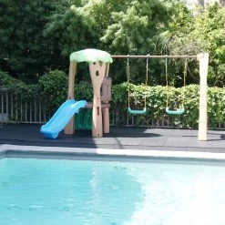 Rubber-Cal "Eco-Safety" Interlocking Playground Tiles - 3 X 19.5 X 19.5 Inch - One Tile - 2.77 Square Feet - Blue/White Speckled -Floor Lux Shop 147dec90 4acf 4ad1 b014 5b83bb6c5a69.2e9eb60cc43d347e7337e2cdc000b20f 1800x1800