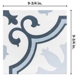 Merola Tile Lacour Artic Encaustic 9-3/4 In. X 9-3/4 In. Porcelain Floor And Wall Tile (11.11 Sq. Ft. / Case) -Floor Lux Shop 1695075e63687710350e43a70010638e 1800x1800