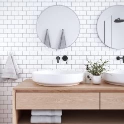 Crystiles 12"x12" Subway White Vinyl Peel And Stick Backsplash Tile, Pro Series Thicker Version, 4-Sheet Pack -Floor Lux Shop 1e71f22c faa1 460f 8211 a8c0af847b41.4ae23ac380a5d891ff82c182907ea146 1800x1800