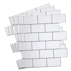 Crystiles 12"x12" Subway White Vinyl Peel And Stick Backsplash Tile, Pro Series Thicker Version, 4-Sheet Pack -Floor Lux Shop 22bf5239 4317 463e 98b1 b04595aa2f5e 1.de5b63a3938a173514990e8bac69bcb6 1800x1800