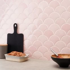 Bond Tile Riptide Rose 2.44 In. X 5 In. Fish Scale Polished Ceramic Wall Tile (48 Pieces 4.06 Sq. Ft. / Case) -Floor Lux Shop 27b55a16 8fcb 4e15 9f31 c341cefacddd.f9f6f46653866e1033e2cb44abf19c40 1800x1800