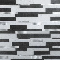 Bond Tile Easy Luxe Metalway Gray 11.81 In. X 11.81 In. SPC Peel And Stick Tile (0.96 Sq. Ft. / Sheet)