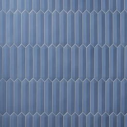 Lois 3D Blue Polished 2.6 In. X 13 In. Elongated Hex Ceramic Wall Tile (9.04 Sq. Ft./ Case)