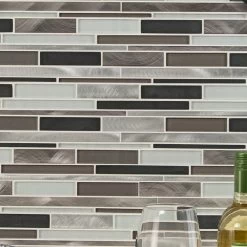 MSI 12 In. X 12 In. X 8mm Cityscape Interlocking Glass And Metal Mesh-Mounted Mosaic Wall Tile (10 Sq. Ft./case) -Floor Lux Shop 39efdd8cf05d334e52dbbd990206f00d 1800x1800