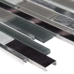 MSI 12 In. X 12 In. X 8mm Cityscape Interlocking Glass And Metal Mesh-Mounted Mosaic Wall Tile (10 Sq. Ft./case) -Floor Lux Shop 3cdd6b277a40e5e6ef83bc9fbce899d1 1800x1800