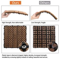 Easyfashion Pack Of 27 Wood Flooring Tiles Interlocking Wood Tiles For Patio Garden Deck Poolside -Floor Lux Shop 423ec896 d31b 4ff8 9db5 5afe992dd443.e184e9a1934345089cd752657da31fb4 1800x1800