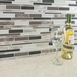 MSI 12 In. X 12 In. X 8mm Cityscape Interlocking Glass And Metal Mesh-Mounted Mosaic Wall Tile (10 Sq. Ft./case) -Floor Lux Shop 480f6bcf87a42a0515e34431b06ca730 1800x1800