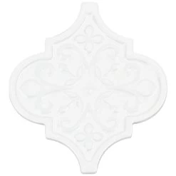 Ivy Hill Tile Vintage Florid Lantern White 6-1/4 In. X 7-1/4 In. Ceramic Wall Tile (30-Pieces 4.8 Sq. Ft. / Box) -Floor Lux Shop 4c19b6bf3e51881de72e2359dd762fbb 1800x1800