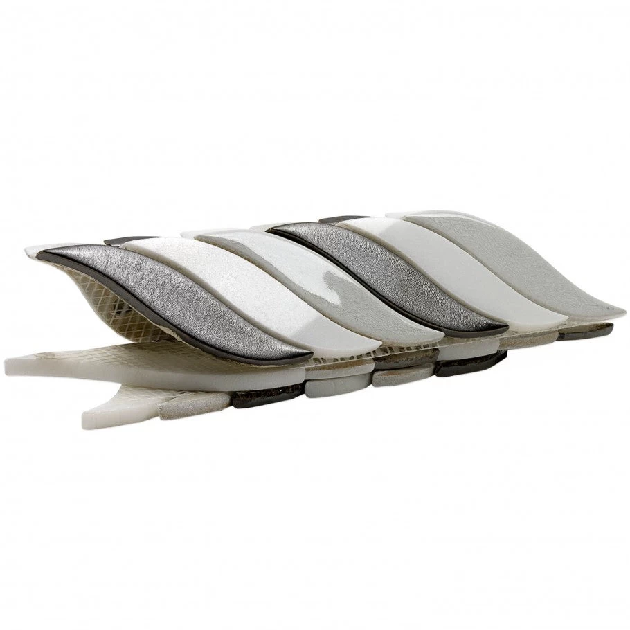 Divine Sprig Gunmetal 11.75 In. X 10.5 In. Marble And Ceramic Mosaic Tile (0.86 Sq. Ft.) 7 Divine Sprig Gunmetal 11.75 In. X 10.5 In. Marble And Ceramic Mosaic Tile (0.86 Sq. Ft.) - Image 5