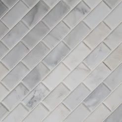MSI Greecian White Beveled 12 In. X 12 In. X 10 Mm Polished Marble Mesh-Mounted Mosaic Tile (1 Sq. Ft.) -Floor Lux Shop 5c2e5935c3dff7ba0626c56a286016d6 1800x1800