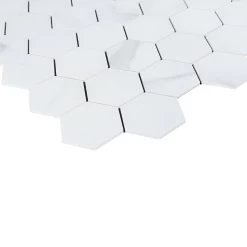 Bond Tile Easy Luxe Hex Calacatta 11.61 In. X 11.81 In. SPC Peel And Stick Tile (0.95 Sq. Ft. / Sheet) -Floor Lux Shop 620c47f4 338e 4a62 ad7d 59d40c2f3ef8.5dc2b83285f32ba08c5a5334ac02c131 1800x1800