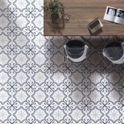 Merola Tile Lacour Artic Encaustic 9-3/4 In. X 9-3/4 In. Porcelain Floor And Wall Tile (11.11 Sq. Ft. / Case) -Floor Lux Shop 62b32428823f05ac991fbbb9a4d308a3 1800x1800