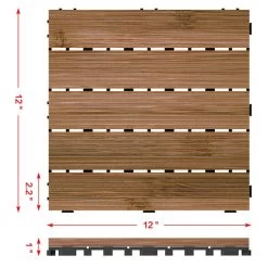 Yaheetech 12x 12''Patio Pavers Decking Flooring Deck Tiles Interlocking Wood Patio Tiles Pack Of 11 Tiles For Patio Garden Deck Poolside Indoor And Outdoor，Indoor And Outdoor -Floor Lux Shop 65220f55 d13a 4fc4 bf0a 4dd9a2fbe48f 1.564523a2da2cae1f87cce7b6cbdd9349 1800x1800