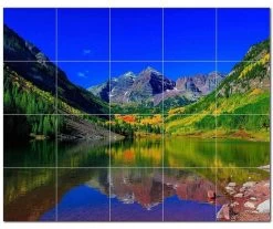 Lake Ceramic Tile Mural Kitchen Backsplash Bathroom Shower, 400717-L54