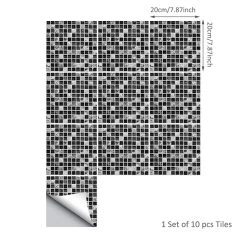 Goory 10Pcs Mosaic Pattern Waterproof Wall Tile Stickers Peel And Stick Tile Kitchen Backsplash Wallpaper Sticker 15x15cm/20x20cm -Floor Lux Shop 75771b68 3c58 4845 8cc1 7899fe76d924 1.496bf68e05e325aae7e2b56f9ac041e2 eff8be4b 3707 403a 928c 40fa6bc3abc8 1800x1800