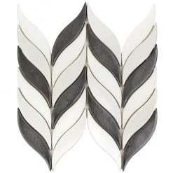 Divine Sprig Gunmetal 11.75 In. X 10.5 In. Marble And Ceramic Mosaic Tile (0.86 Sq. Ft.) 9 Divine Sprig Gunmetal 11.75 In. X 10.5 In. Marble And Ceramic Mosaic Tile (0.86 Sq. Ft.) -Floor Lux Shop 7e7dd422 a9dc 42ba 83bd 6f3bb9013482.d8c564d9e2085e71bb145e4374544f91 1800x1800