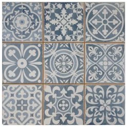 Merola Tile Faenza Azul 13 In. X 13 In. Ceramic Floor And Wall Tile (12.2 Sq. Ft. /Case) -Floor Lux Shop 7effd7eaac6395ebcbb5d6f2145a6fef 1800x1800