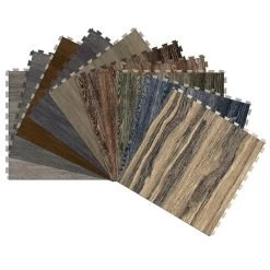 Perfection Floor Tile Vintage Wood Collection 6-Piece 20-in X 20-in Chestnut Vinyl Tile