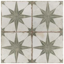 Merola Tile Kings Star Sage 17-5/8"x17-5/8" Ceramic F/W Tile -Floor Lux Shop 888f6efe8bec5b8dbcea436d283d6518 1800x1800