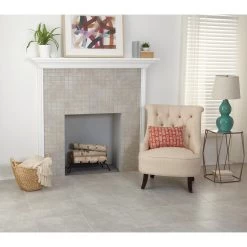 TrafficMaster Portland Stone Gray 18 In. X 18 In. Glazed Ceramic Floor And Wall Tile (17.44 Sq. Ft. / Case) -Floor Lux Shop 8dd3c4e9989ccb762d8d62856faf002d 1800x1800