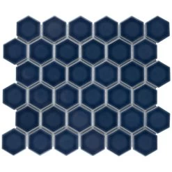 Merola Tile Hudson Due Hex 2 In. Denim Blue 11 In. X 12 In. Porcelain Mosaic (9.97 Sq. Ft. / Case) -Floor Lux Shop 9b2399755ca23a7c82b48ad5c7aa444b 1800x1800