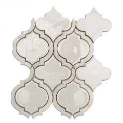 Divine Arabesque Glacier White 10 In. X 12 In. Glazed Ceramic Mosaic Tile (0.80 Sq. Ft. / Sheet) -Floor Lux Shop a4f2422d 8cc0 49d8 a41d 5d8db030b71e.2b6dca5aff45fe277037d65bcac3fe58 1800x1800