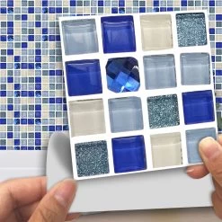 18Pcs Mosaic Tile Stickers Backsplash Self Adhesive Transfer Kitchen Wall Floor Decals -Floor Lux Shop ab2ff20f 3089 427e a55a 8d60b17524fc.1706ed4d737457e9031748585de52d33 1800x1800