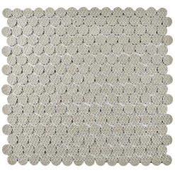 Merola Tile Hudson Penny Round Marine 12 In. X 12-5/8 In. X 5 Mm Porcelain Mosaic Tile (10.74 Sq. Ft. / Case) -Floor Lux Shop af352785d76ed809c222548c0cb12765 1800x1800
