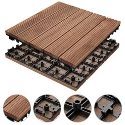 Yaheetech 12x 12''Patio Pavers Decking Flooring Deck Tiles Interlocking Wood Patio Tiles Pack Of 11 Tiles For Patio Garden Deck Poolside Indoor And Outdoor，Indoor And Outdoor -Floor Lux Shop b0feaef9 2741 4321 991b a6aa10099bab 1.54b00bc13f8659f3a57bee4883ba9a30 1800x1800
