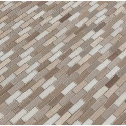 MSI Arctic Storm 12 In. X 12 In. X 10mm Honed Marble Mesh-Mounted Mosaic Floor And Wall Tile (1 Sq. Ft.) -Floor Lux Shop b76e4855610c9ec5bc2618ba5387b37a 1800x1800