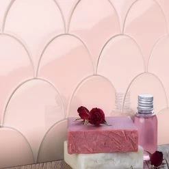 Bond Tile Riptide Rose 2.44 In. X 5 In. Fish Scale Polished Ceramic Wall Tile (48 Pieces 4.06 Sq. Ft. / Case) -Floor Lux Shop bd29b273 29bc 4bc7 a381 75433aca34c9.9c9e58eacd36bbf47d11198c6b3ddb4a 1800x1800