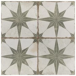 Merola Tile Kings Star Sage 17-5/8"x17-5/8" Ceramic F/W Tile