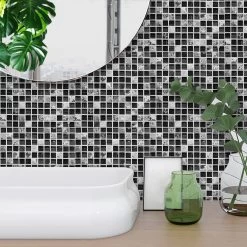 Goory 10Pcs Mosaic Pattern Waterproof Wall Tile Stickers Peel And Stick Tile Kitchen Backsplash Wallpaper Sticker 15x15cm/20x20cm -Floor Lux Shop cdd489d5 eae1 44fc af3e 0c4698f03291 1.b97abd81203010edbaa45c8a10d7db1c 3c738d79 e6ef 4b66 86a5 d090ca7579a0 1800x1800