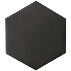 Merola Tile Hexatile Matte Nero 7 In. X 8 In. Porcelain Floor And Wall Tile (7.67 Sq. Ft./case)