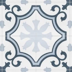 Merola Tile Lacour Artic Encaustic 9-3/4 In. X 9-3/4 In. Porcelain Floor And Wall Tile (11.11 Sq. Ft. / Case) -Floor Lux Shop d157d398fa7929fb77711dc1a495b74f 1800x1800