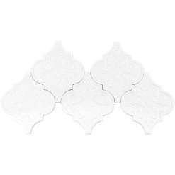 Ivy Hill Tile Vintage Florid Lantern White 6-1/4 In. X 7-1/4 In. Ceramic Wall Tile (30-Pieces 4.8 Sq. Ft. / Box) -Floor Lux Shop d4542fead0fe3b9b34456be87e8ca5f7 1800x1800