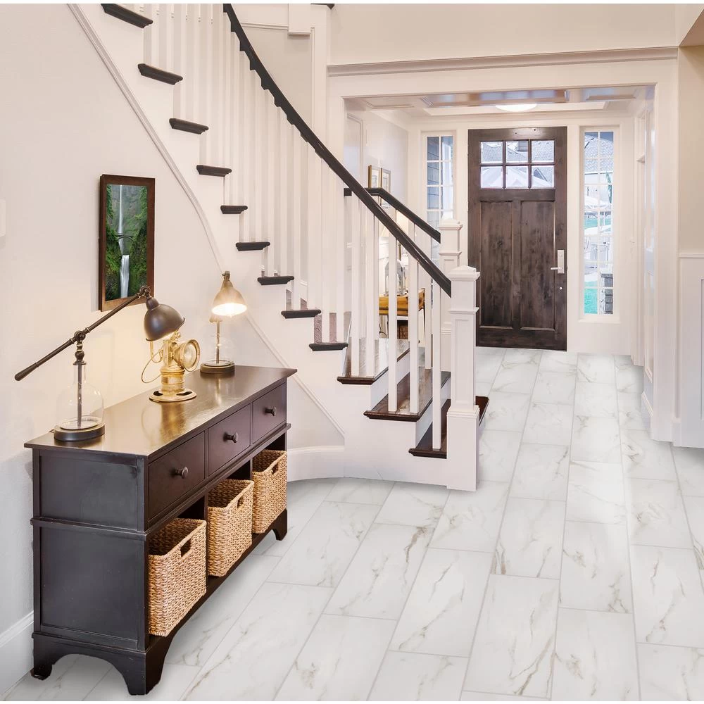 Florida Tile Home Collection Michelangelo Calacatta Rectified 12 In. X 24 In. Porcelain Floor And Wall Tile (13.3 Sq. Ft. /case) 6 Florida Tile Home Collection Michelangelo Calacatta Rectified 12 In. X 24 In. Porcelain Floor And Wall Tile (13.3 Sq. Ft. /case) - Image 4