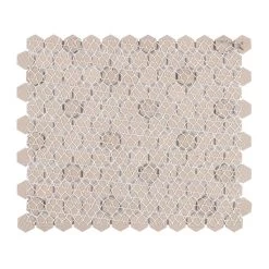 Merola Tile Madison Hex Matte 11-7/8 In. X 10-1/4 In. X 6mm Cool White With Black Dot Porcelain Mosaic Tile -Floor Lux Shop ddcf02eb10f65a0e169e943c97fb74df 1800x1800