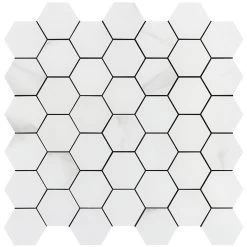 Bond Tile Easy Luxe Hex Calacatta 11.61 In. X 11.81 In. SPC Peel And Stick Tile (0.95 Sq. Ft. / Sheet) -Floor Lux Shop de86e198 3681 42c0 b48c 59405cb024f6.6ef391bd67ec296429d514e7cf2e42b6 1800x1800