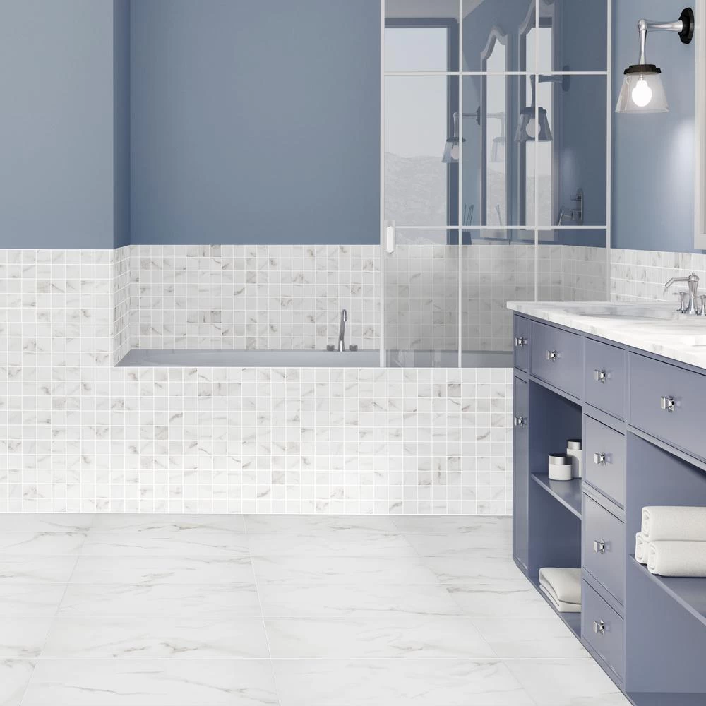 Florida Tile Home Collection Michelangelo Calacatta Rectified 12 In. X 24 In. Porcelain Floor And Wall Tile (13.3 Sq. Ft. /case) 7 Florida Tile Home Collection Michelangelo Calacatta Rectified 12 In. X 24 In. Porcelain Floor And Wall Tile (13.3 Sq. Ft. /case) - Image 5