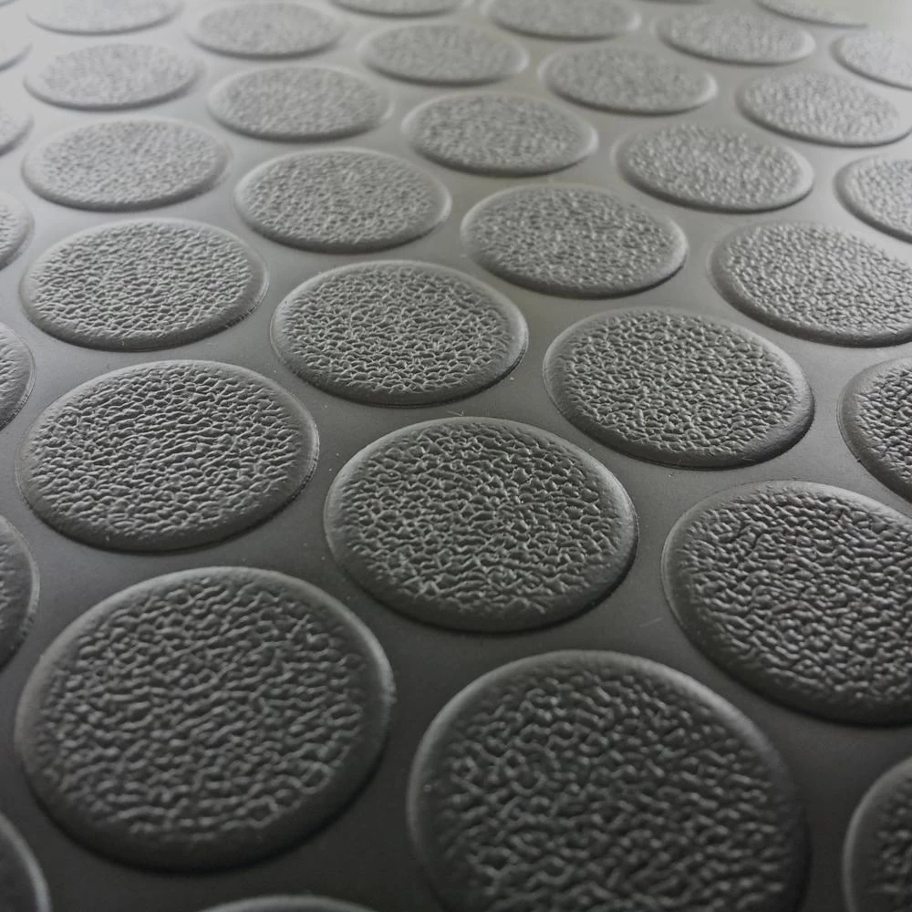 Rubber-Cal Coin Grip 4 Ft. X 5 Ft. Dark Grey Commercial Grade PVC Flooring 6 Rubber-Cal Coin Grip 4 Ft. X 5 Ft. Dark Grey Commercial Grade PVC Flooring - Image 4
