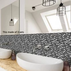 UKAP 10Pcs Mosaic Pattern Waterproof Wall Tile Stickers Peel And Stick Tile Kitchen Backsplash Wallpaper Sticker 15x15cm/20x20cm -Floor Lux Shop fcaa1fc3 64ba 4528 b3d9 3eb260a05e36 1.a3afcf6d198d786837193a79658a0c81 1800x1800